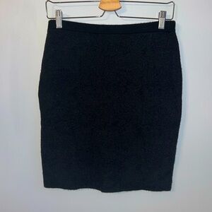 EILEEN FISHER Diagonal Jacquard Short Straight Skirt SZ PS